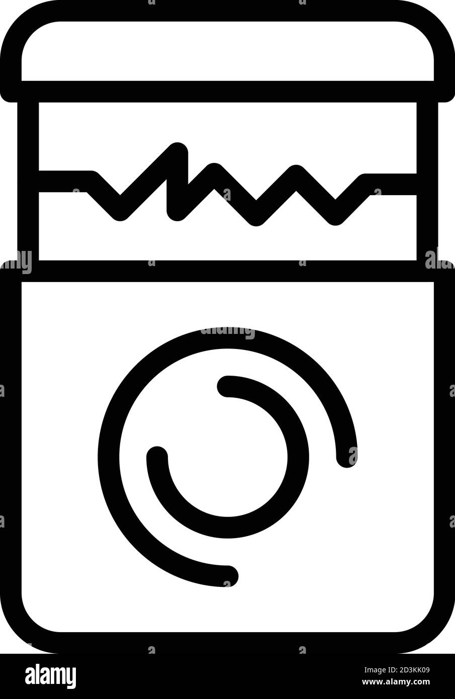 Icona del regolatore di tensione argon, stile contorno Illustrazione Vettoriale