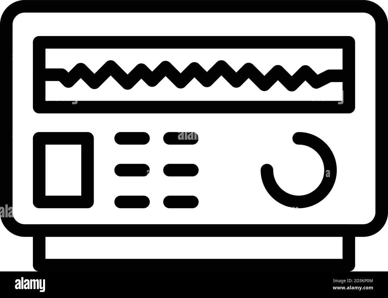 Icona del regolatore di tensione di energia, stile del contorno Illustrazione Vettoriale