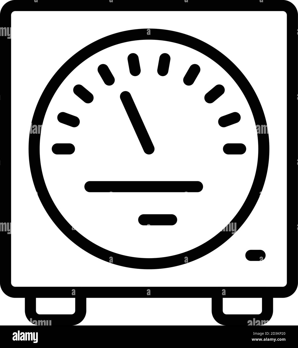 Icona del regolatore di tensione del computer, stile del contorno Illustrazione Vettoriale