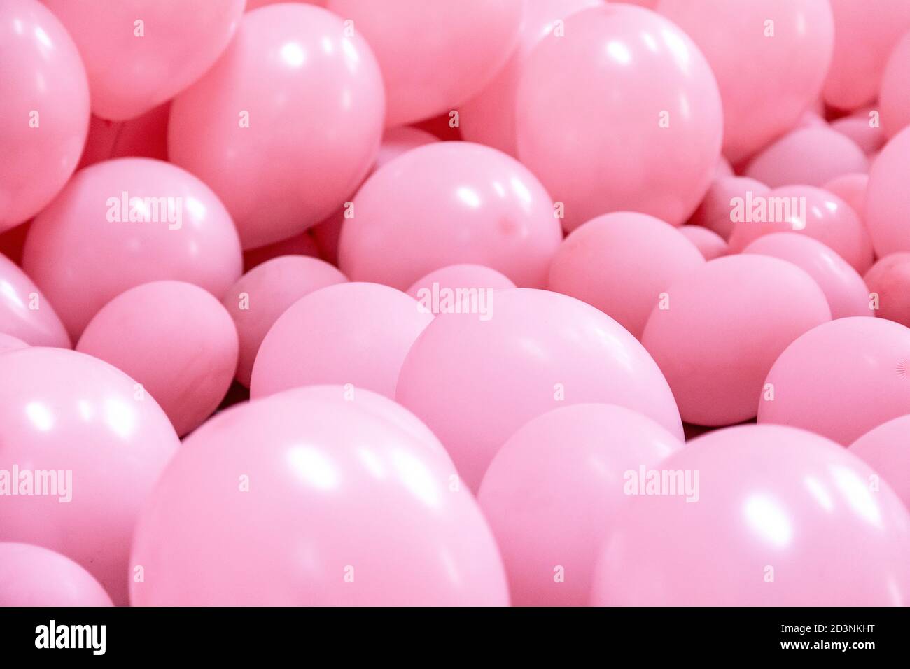 Palloncini rosa chiaro sfondo Foto Stock