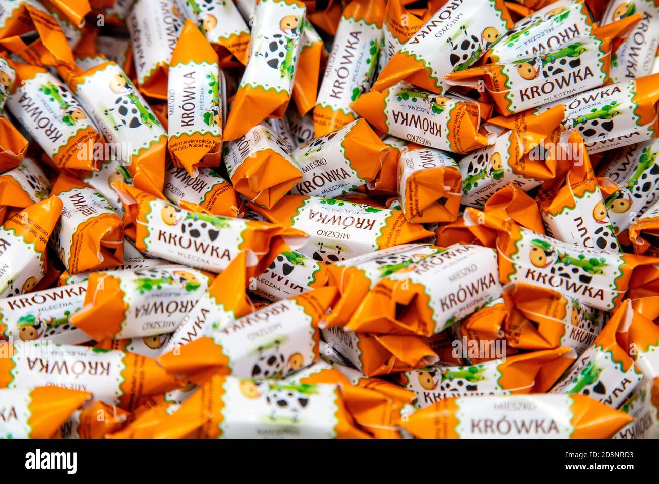 Tipici dolci polacchi per caramelle Krowka Foto Stock