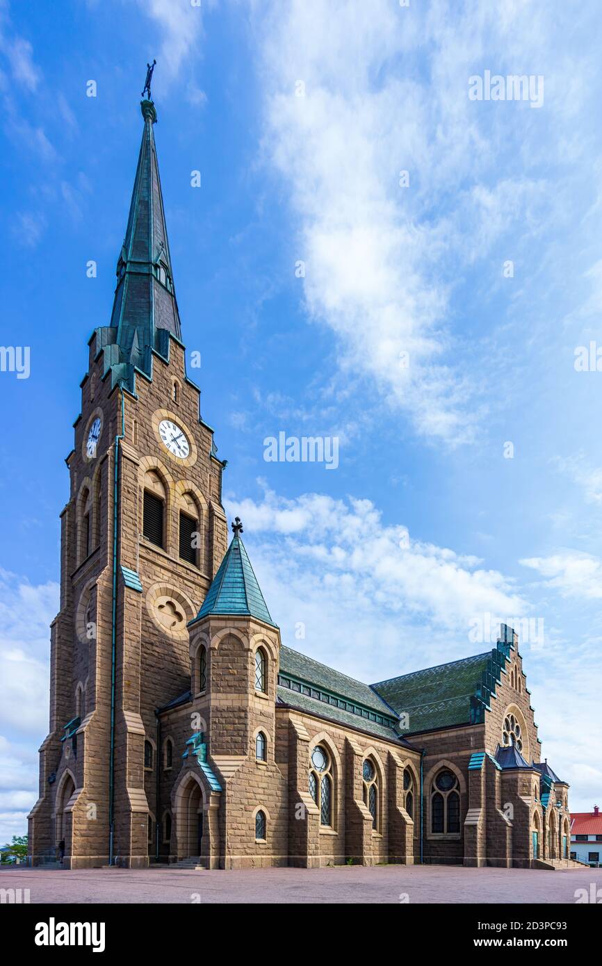 Veduta della Chiesa di Lysekil (Lysekills kyrka), Bohuslan, Vastra Gotaland County, Svezia. Foto Stock