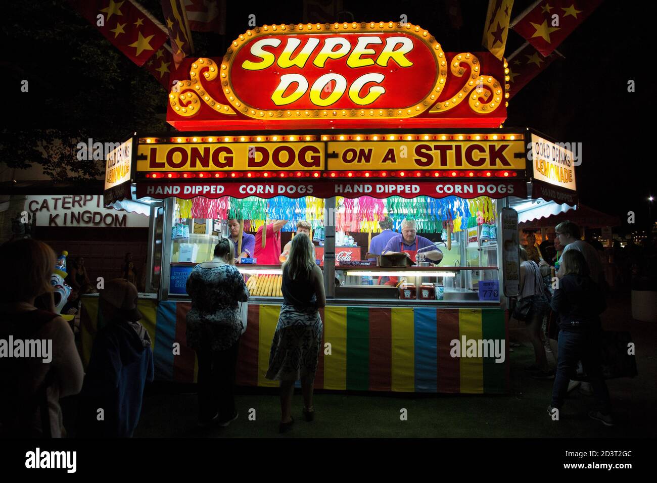 Stand Super Dog presso la fiera statale del Minnesota a St. Paul, Minnesota. Foto Stock