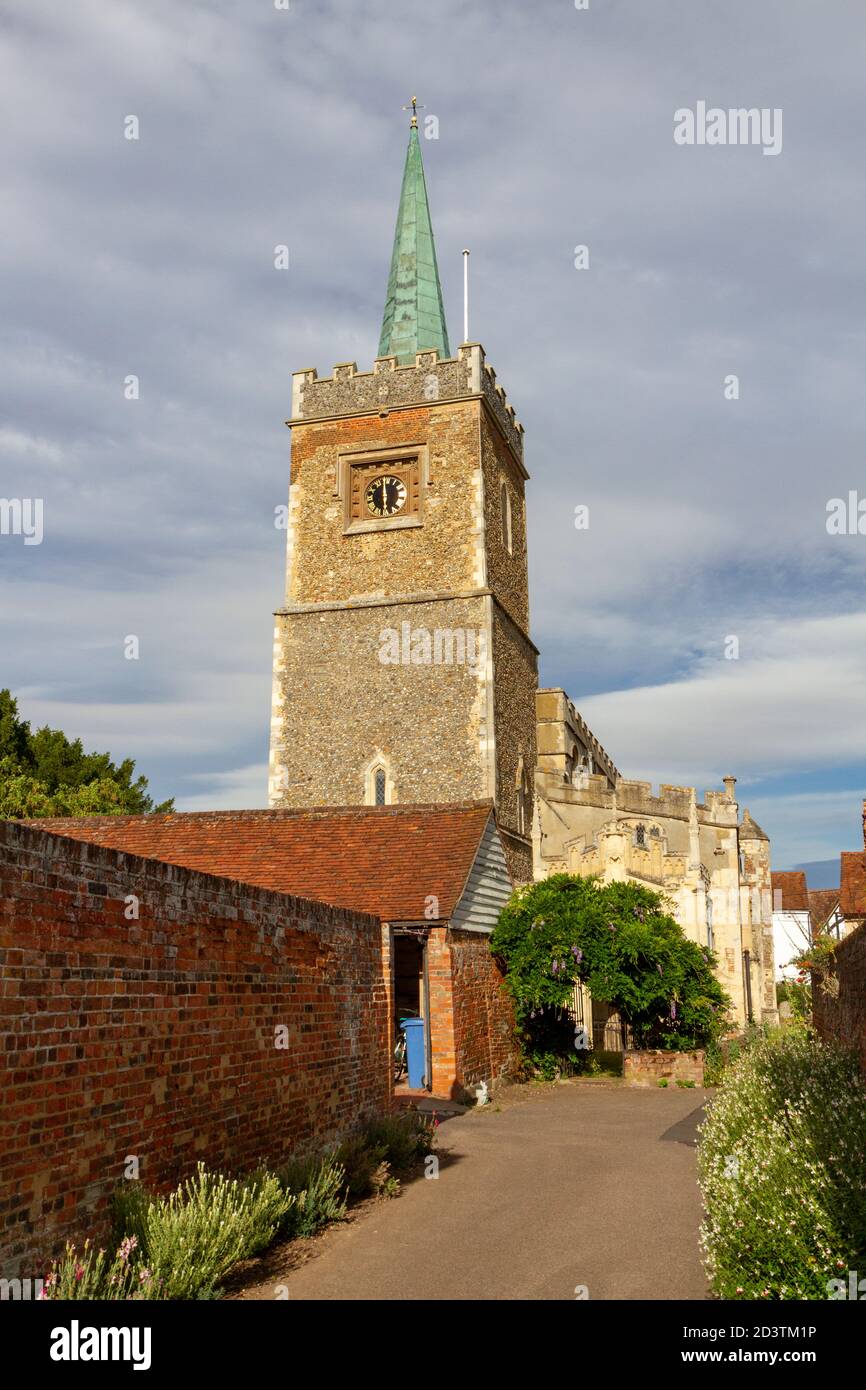 St James' Church Nayland a Nayland, nella Stour Valley, Suffolk, Regno Unito. Foto Stock