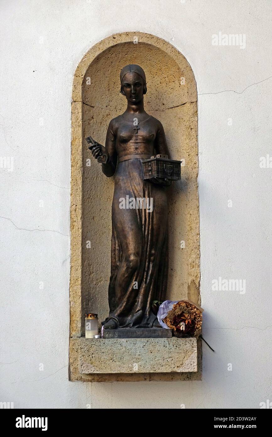 Porta di pietra, davanti alla cappella della Madre di Dio dal Porta di pietra, Dora, Zagabria, Croazia, Europa Foto Stock