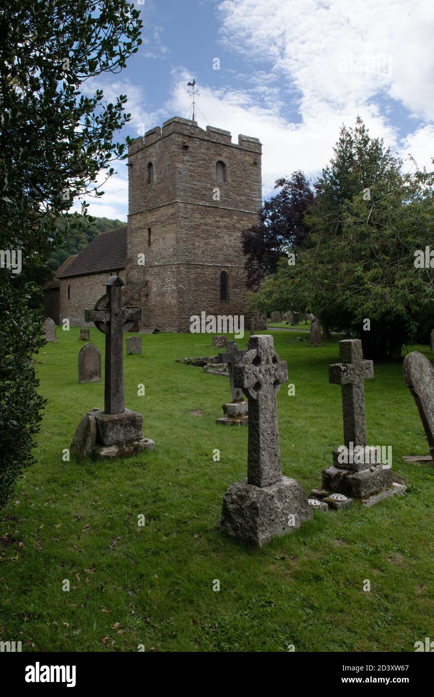 Chiesa di San Giovanni Battista, Stokesay, Shropshire, Regno Unito Foto Stock