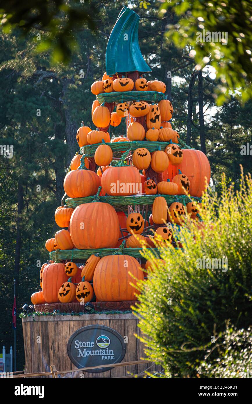 Festival della zucca allo Stone Mountain Park di Atlanta, Georgia. (STATI UNITI) Foto Stock