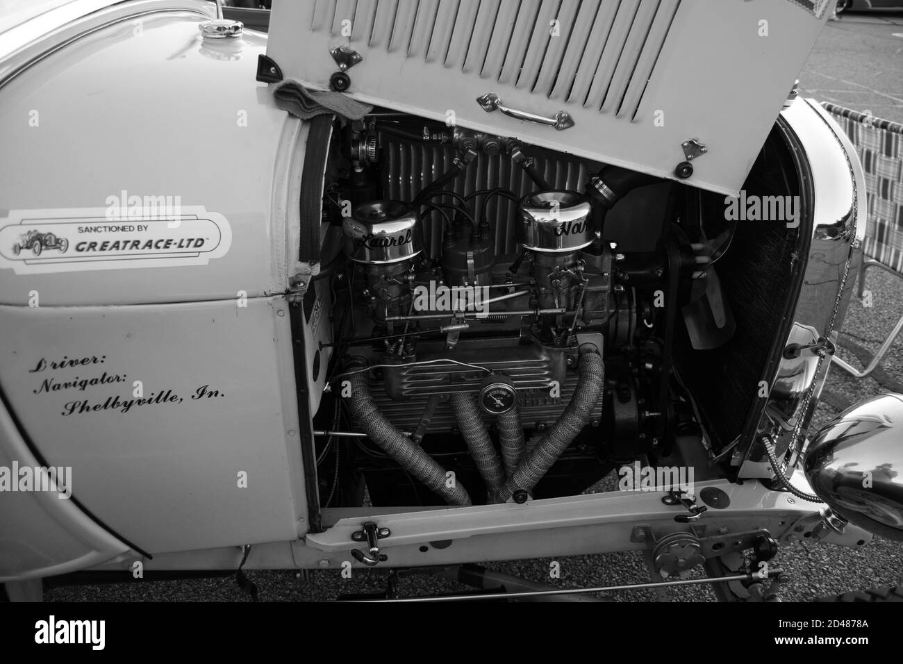 BOONTON, STATI UNITI - 26 settembre 2020: 1932 ford gara motore presa il 9/25/2020 Foto Stock