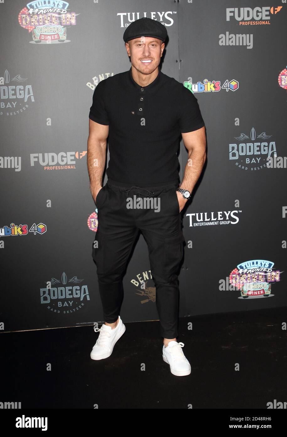 Crawley, Regno Unito. 8 ottobre 2020. Kris Boyson partecipa alla serata VIP del cinema drive-in Tulleys Haunted presso il Tulleys Farm Event Center. Credit: SOPA Images Limited/Alamy Live News Foto Stock