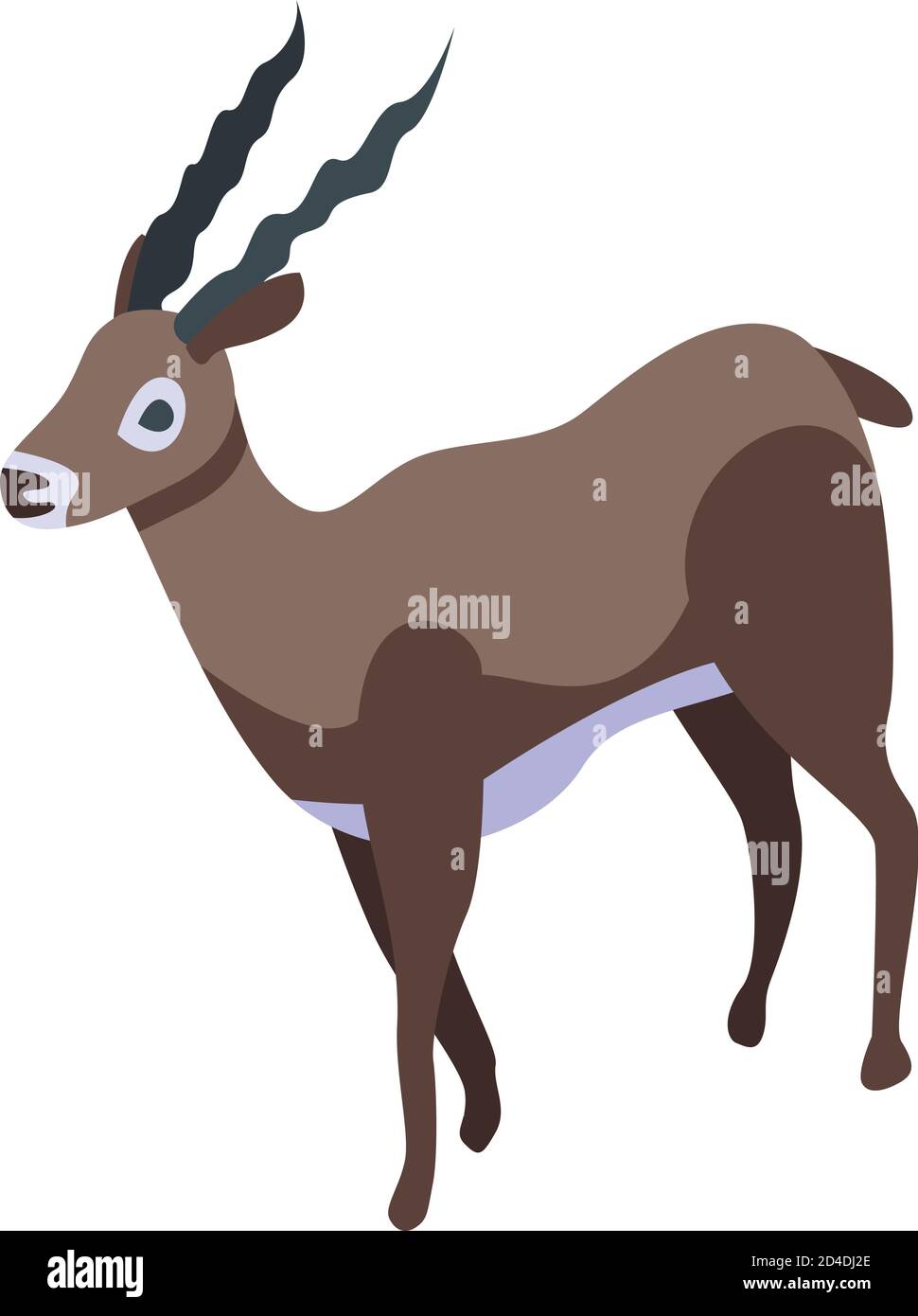 Icona gazzella, stile isometrico Illustrazione Vettoriale