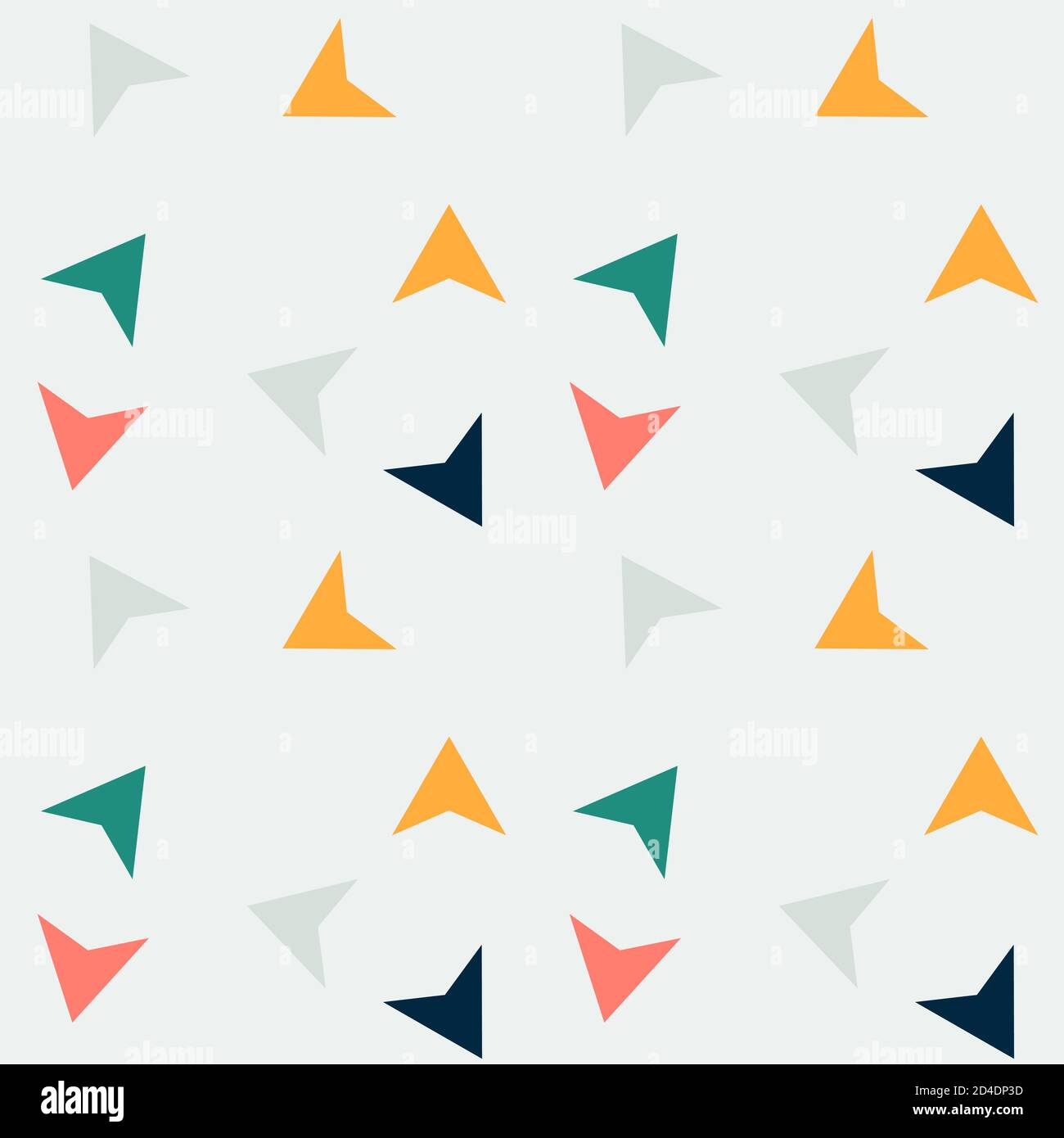 Un pattern ripetitivo di triangoli multicolore, versione semplice. Illustrazione Vettoriale