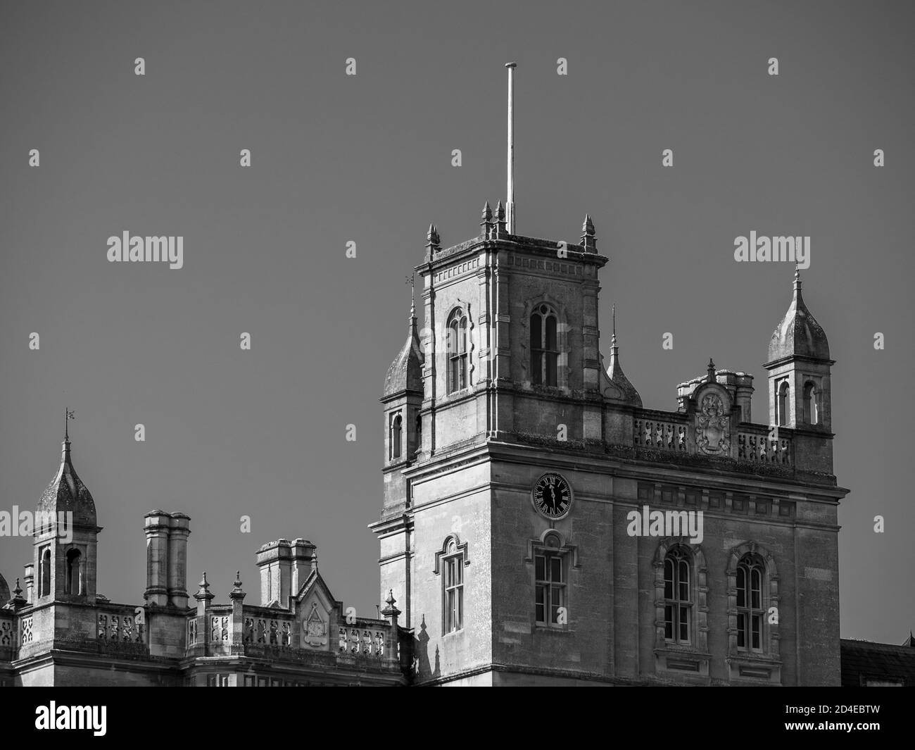 Paesaggio bianco e nero, Englefield House, Stately Home, Berkshire, Inghilterra, Regno Unito, GB. Foto Stock