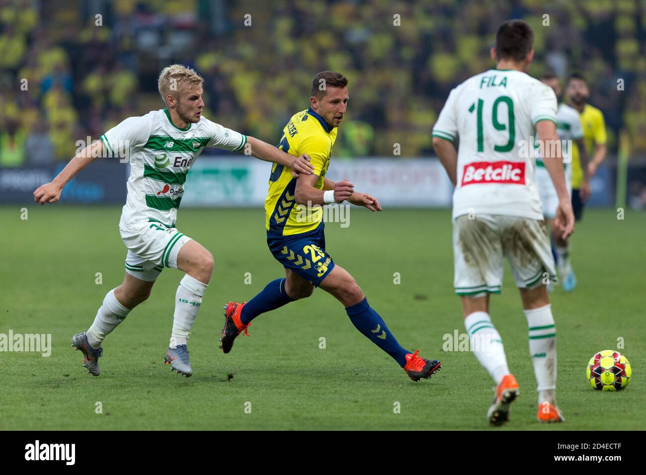 Brondby, Danimarca. 01 agosto 2019. Kamil Wilczek (20) di Brondby SE visto durante la partita di qualificazione della UEFA Europa League tra Brondby IF e Lechia Gdansk al Brondby Stadion, (Photo credit: Gonzales Photo - Thomas Rasmussen). Foto Stock