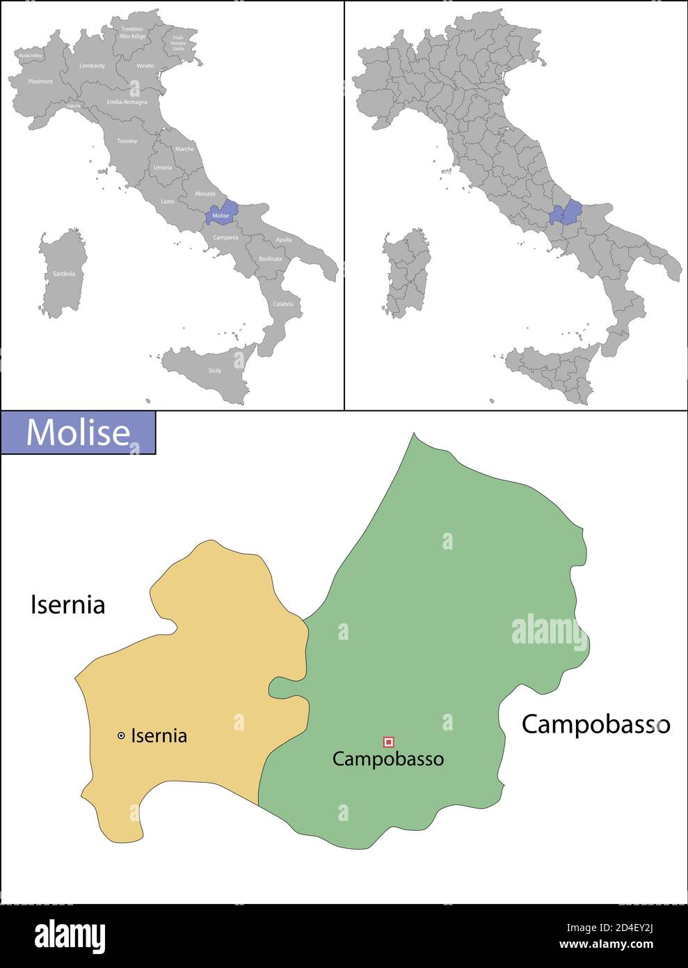 L'illustrazione del Molise è una regione dell'Italia meridionale Illustrazione Vettoriale