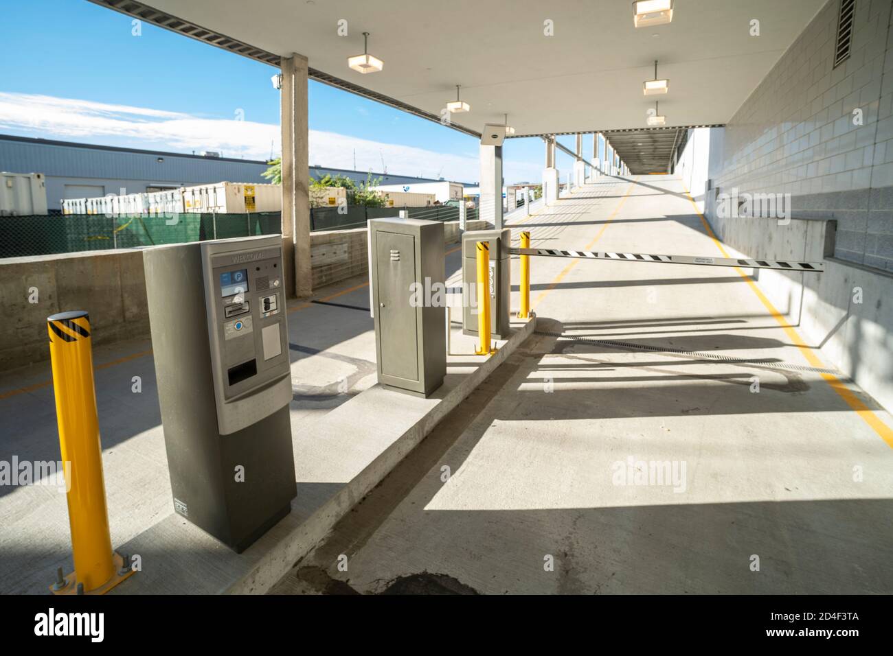 Parcheggio automatizzato garage a pagamento, Boston, USA Foto Stock