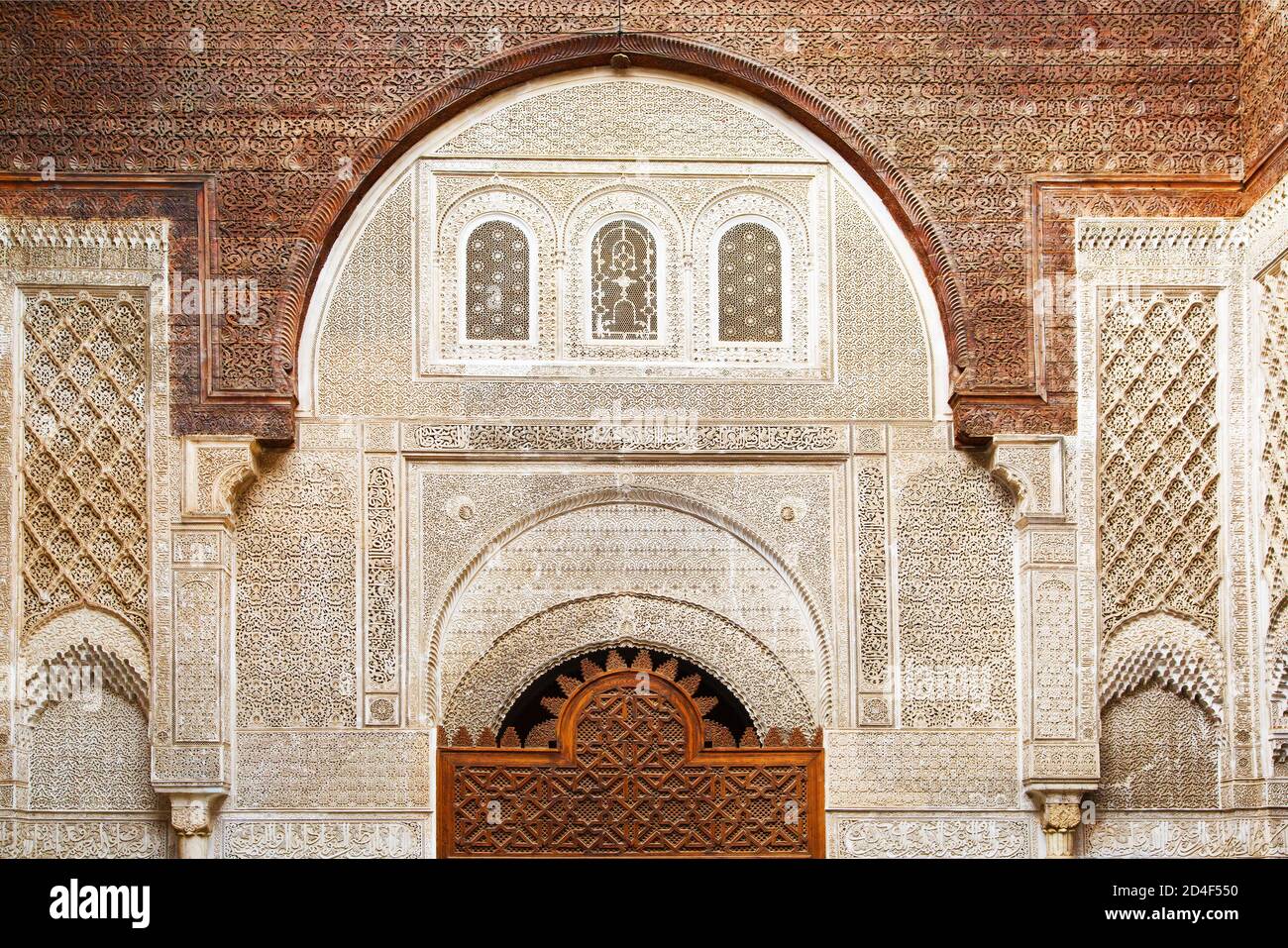 Antico edificio marocchino a Fez, Marocco Foto Stock