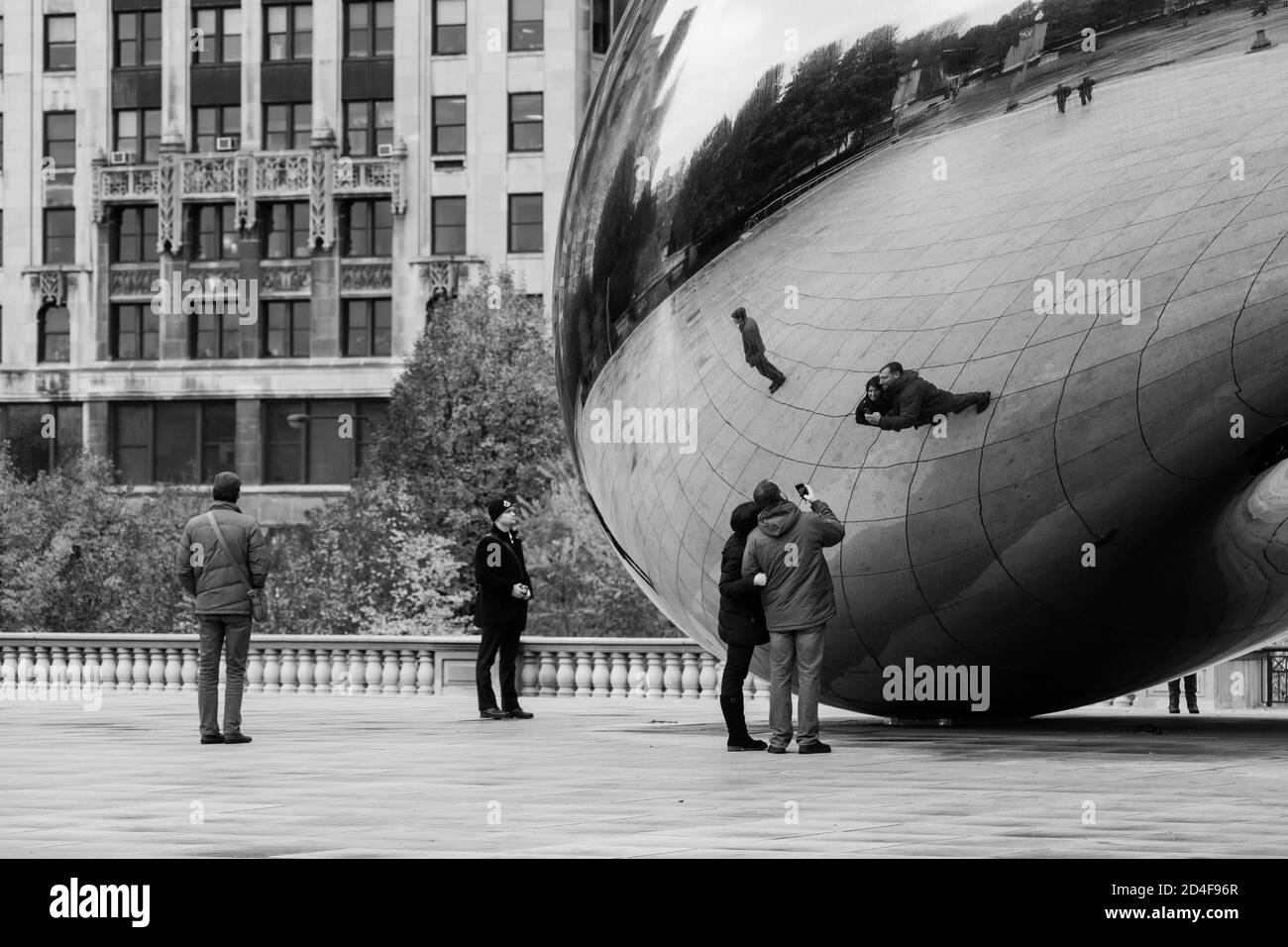 Cloud Gate the Bean a Chicago USA Foto Stock