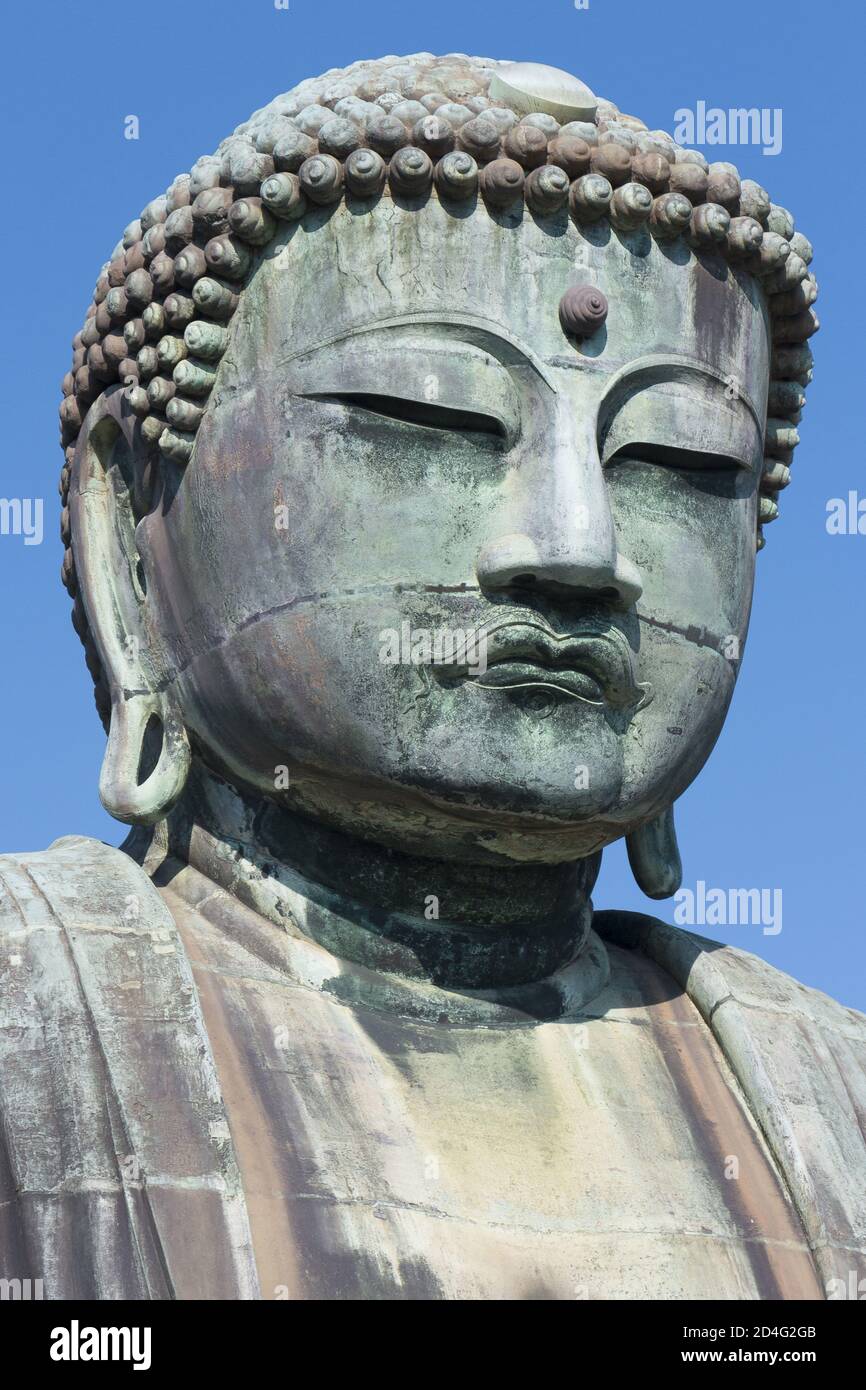 KAMAKURA, GIAPPONE - 30 dicembre 2014: 30 dicembre 2014, Kanagawa, Giappone - una statua di Buddha (Kamakura Daibutsu) a Kotoku-in, un tempio buddista del Jo Foto Stock