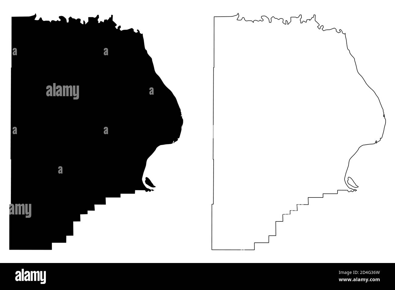 Cape Girardeau County, Missouri (Stati Uniti, Stati Uniti d'America, Stati Uniti, Stati Uniti, Stati Uniti) mappa vettoriale illustrazione, schizzo scrimolo Cape Girardeau mappa Illustrazione Vettoriale