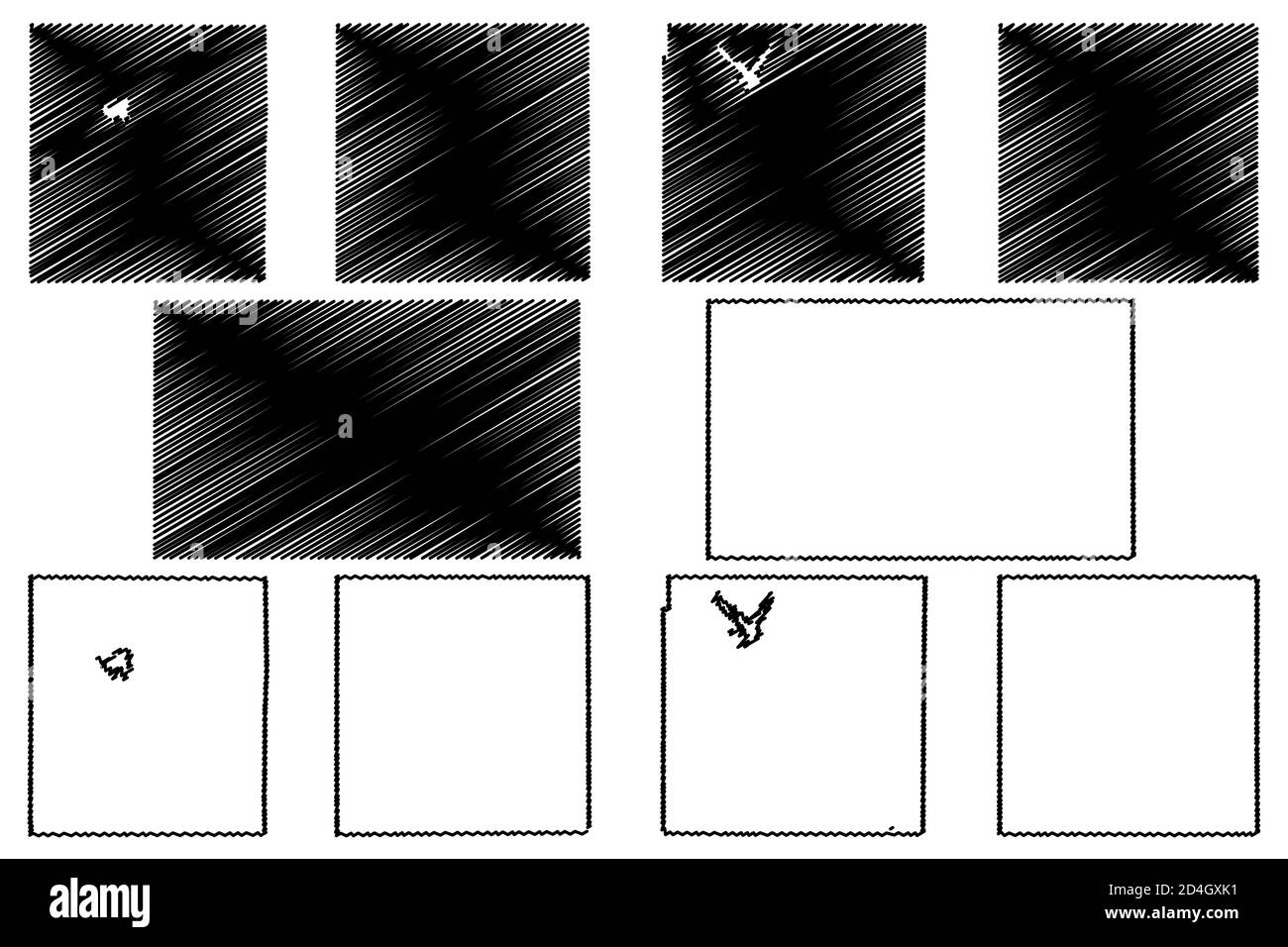 Harvey, Montgomery, Morton, Miami e Contea di Marshall, Kansas (Stati Uniti, Stati Uniti d'America, Stati Uniti, Stati Uniti, Stati Uniti), illustrazione vettoriale mappa, scrimolo Illustrazione Vettoriale