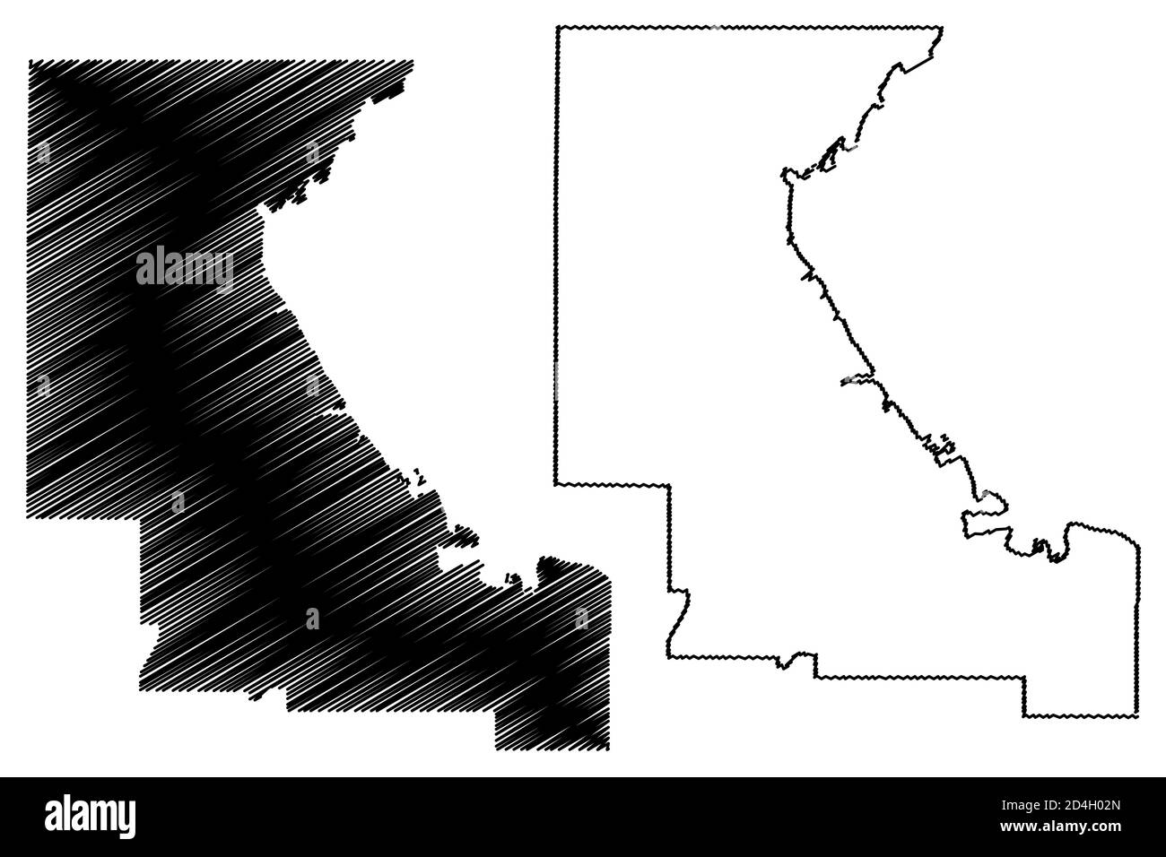 Riley County, Kansas (Stati Uniti, Stati Uniti d'America, Stati Uniti, Stati Uniti, Stati Uniti) mappa vettoriale illustrazione, schizzo scrimolo mappa Riley Illustrazione Vettoriale