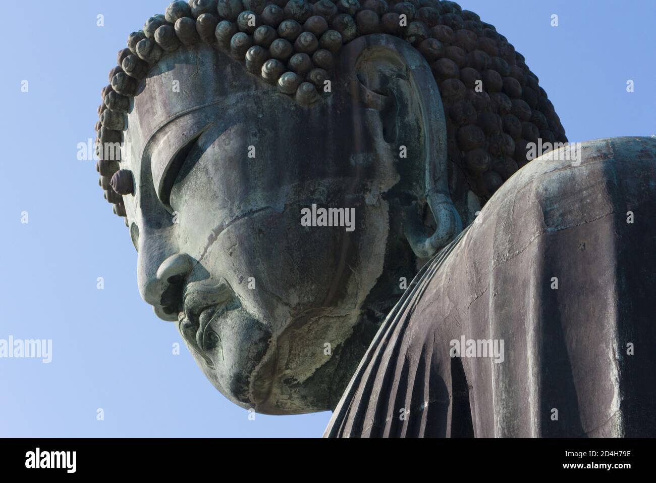 KANAGAWA, GIAPPONE - 30 dicembre 2014: 30 dicembre 2014, Kanagawa, Giappone - una statua di Buddha (Kamakura Daibutsu) a Kotoku-in, un tempio buddista della JOD Foto Stock