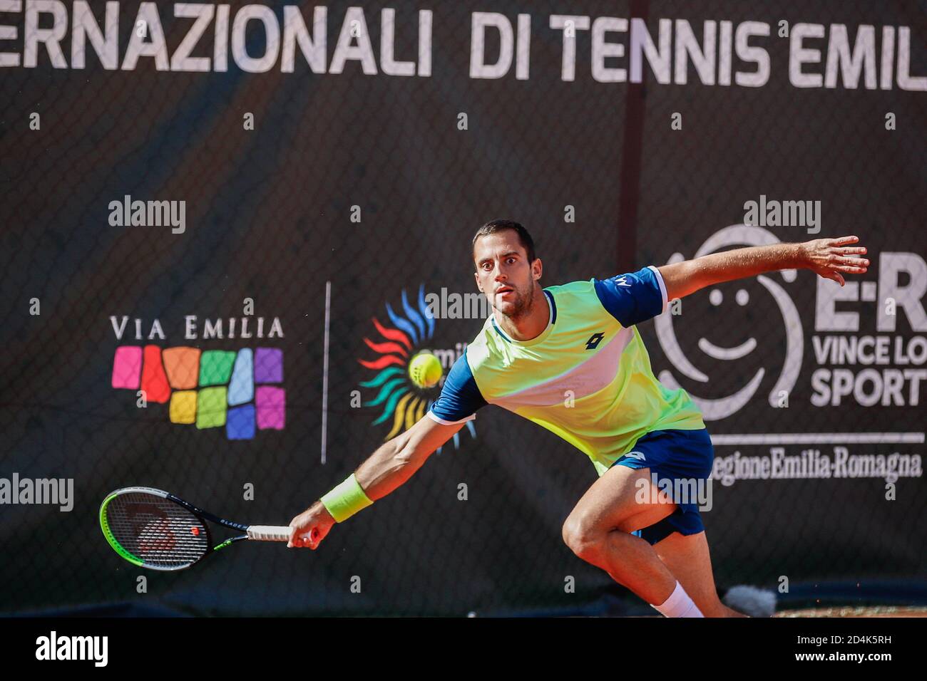 Parma, Italia. parma, Italia, 09 Ott 2020, Laslo Djere durante ATP Challenger 125 - internazionali Emilia Romagna - Tennis internazionali - Credit: LM/Roberta Corradin Credit: Roberta Corradin/LPS/ZUMA Wire/Alamy Live News 2020 Foto Stock