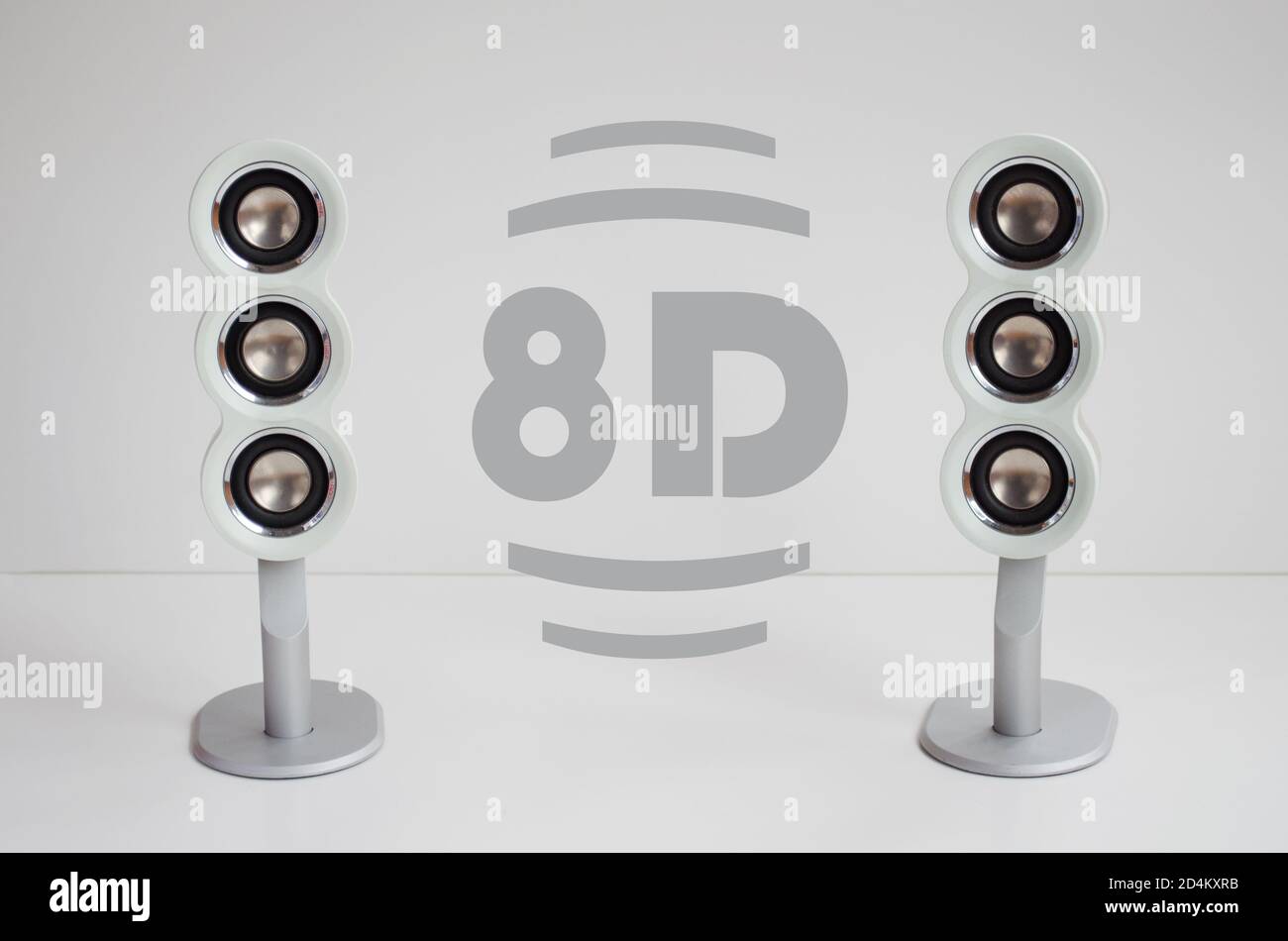 Sfondo per clip audio 8D. Foto Stock