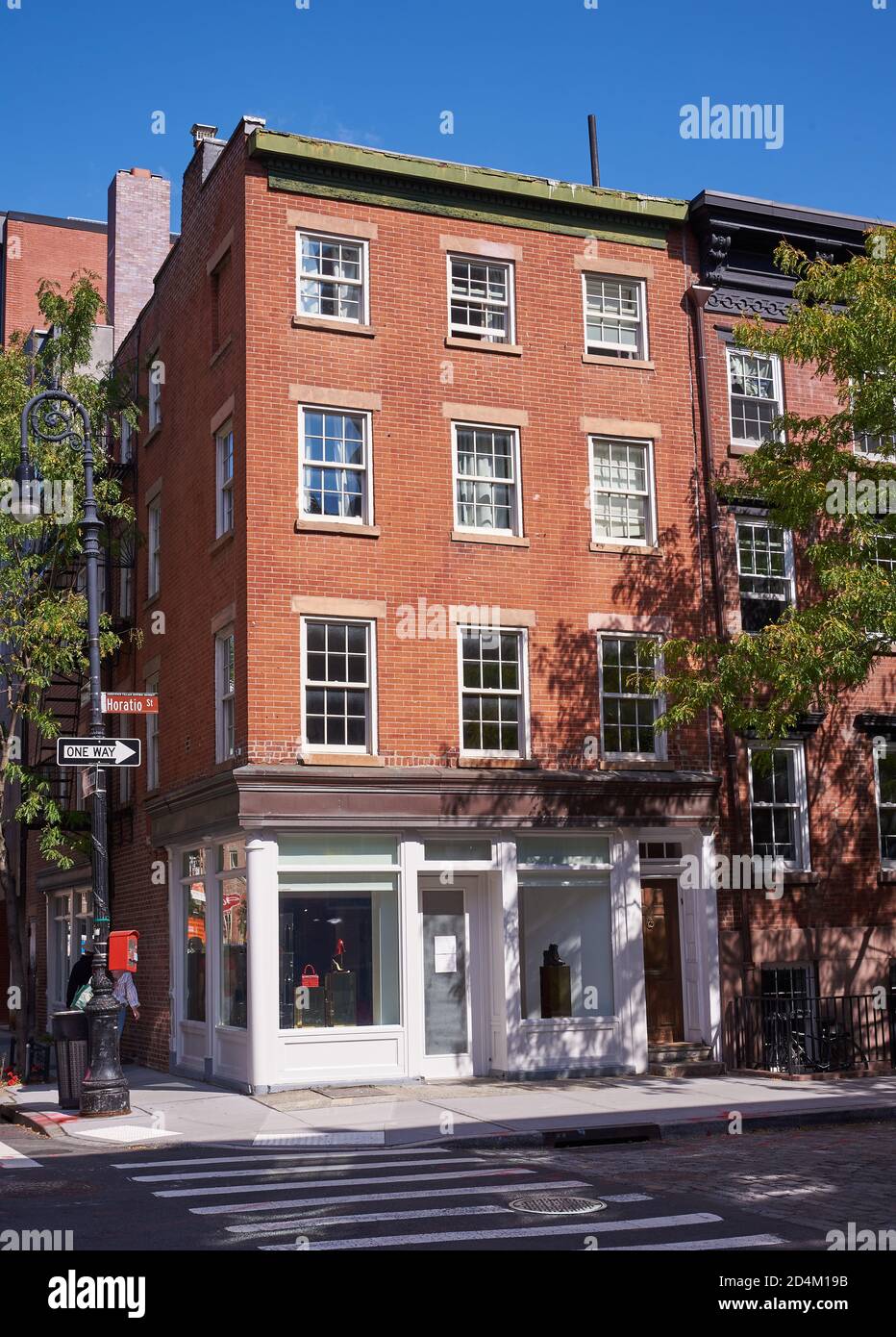 59 Horatio Street è un tradizionale edificio residenziale in mattoni situato nel quartiere di West Village a Manhattan, NY Foto Stock