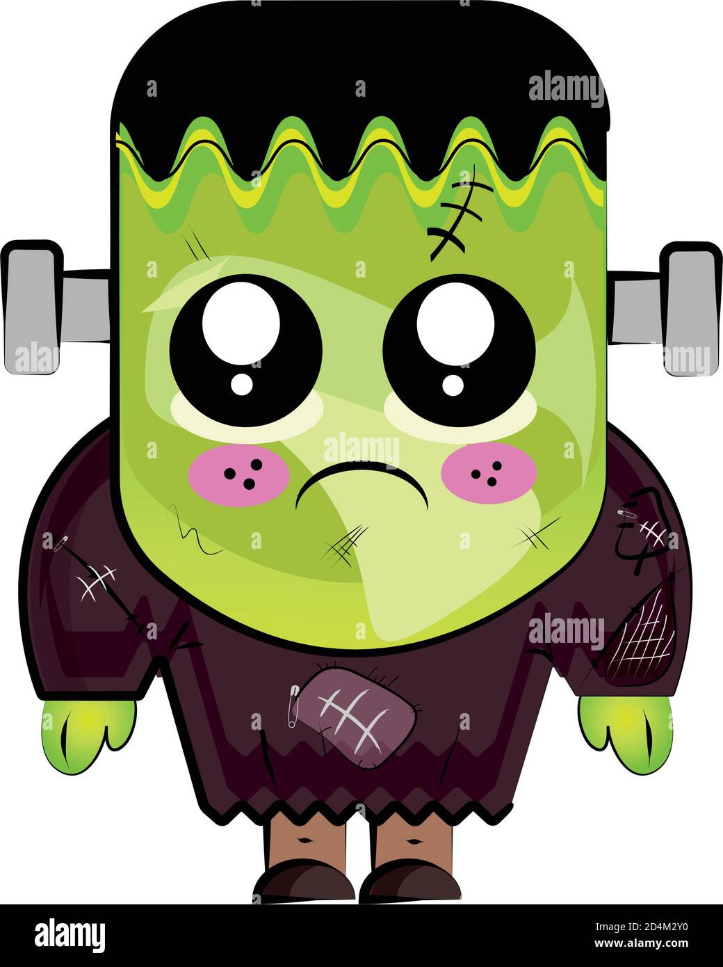 Cartoon di un mostro kawaii Illustrazione Vettoriale