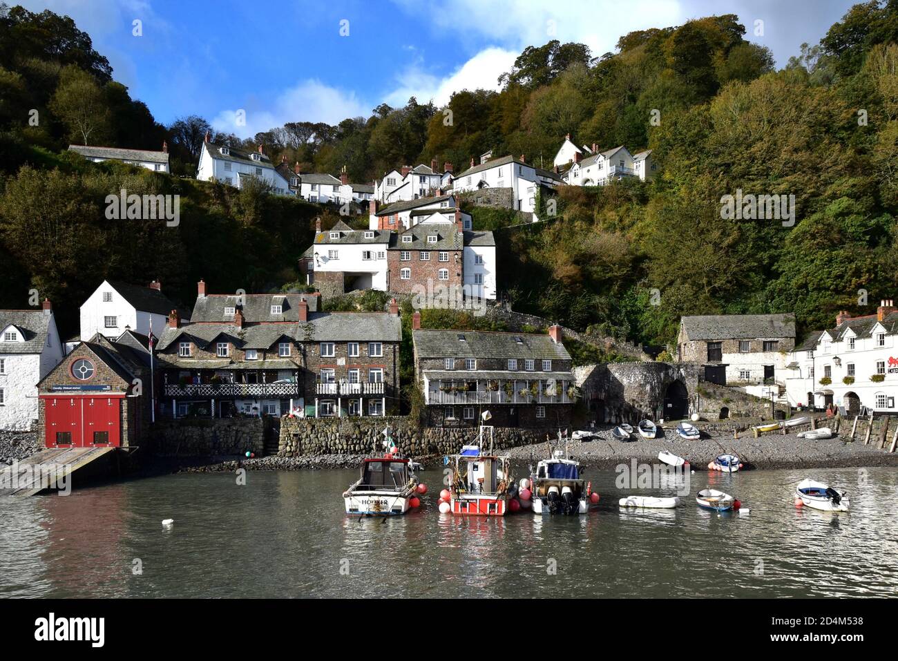 Clovelly Harbour Foto Stock