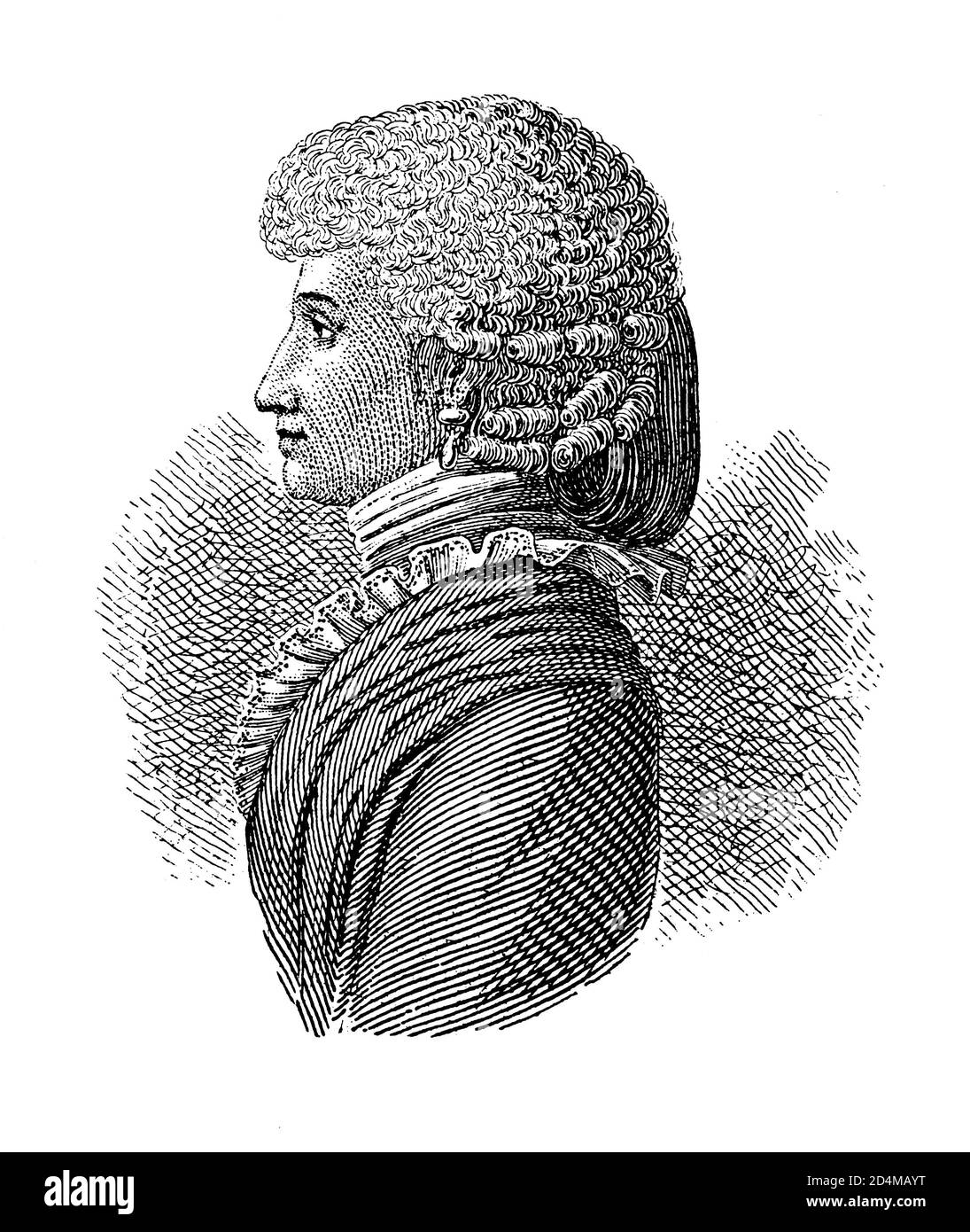 incisione ottocentesca di un'acconciatura femminile di c.. 1800. Pubblicato in Systematischer Bilder-Atlas zum Conversations-Lexikon, Ikonographische Encyklop Foto Stock