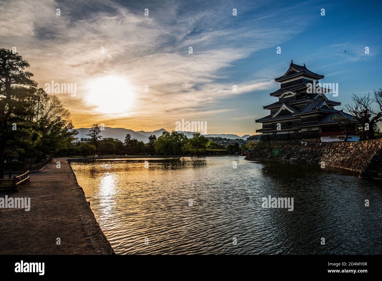 Castello di Matsumoto nella città di Matsumoto, nella prefettura di Nagano, Giappone Foto Stock