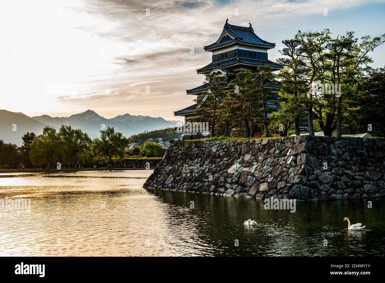 Castello di Matsumoto nella città di Matsumoto, nella prefettura di Nagano, Giappone Foto Stock