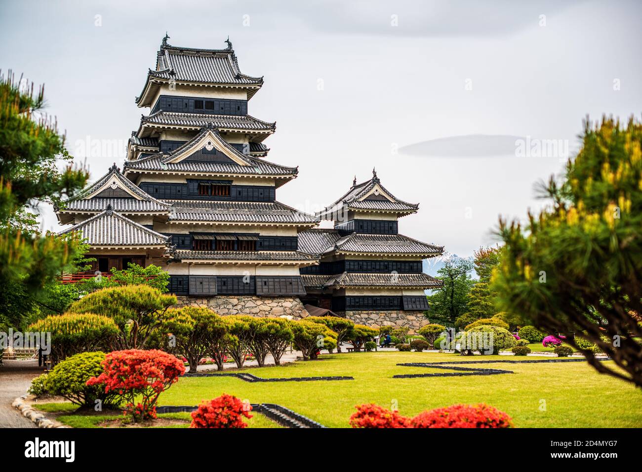 Castello di Matsumoto nella città di Matsumoto, nella prefettura di Nagano, Giappone Foto Stock