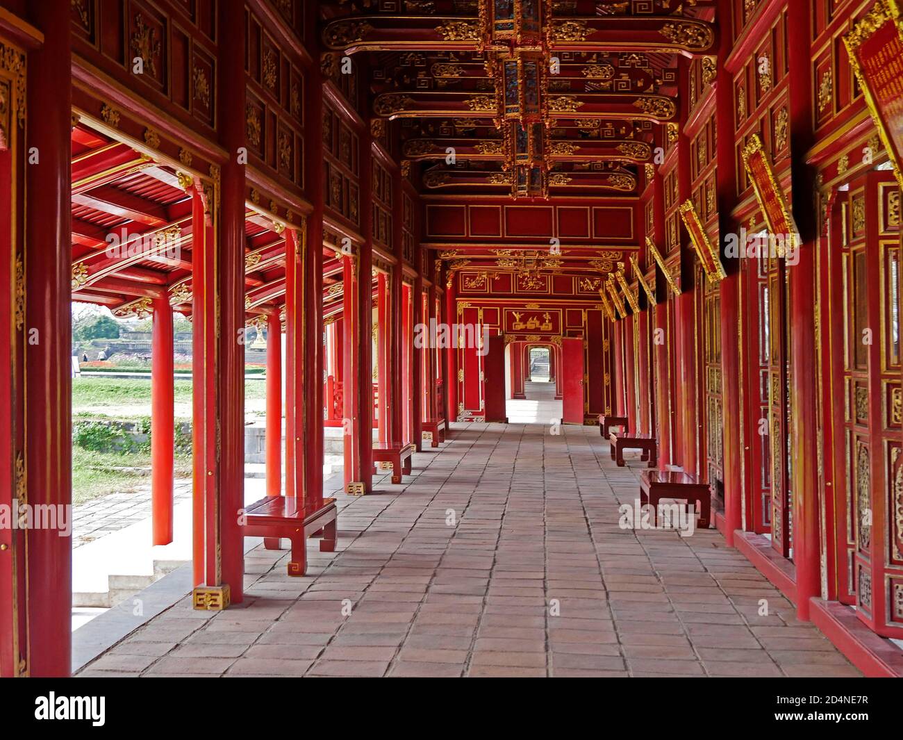 Vietnam, provincia di Thua Thien Hue, Città di Hue, dichiarata Patrimonio dell'Umanità dall'UNESCO, Città Proibita o Città Viola nel cuore della Città Imperiale Foto Stock
