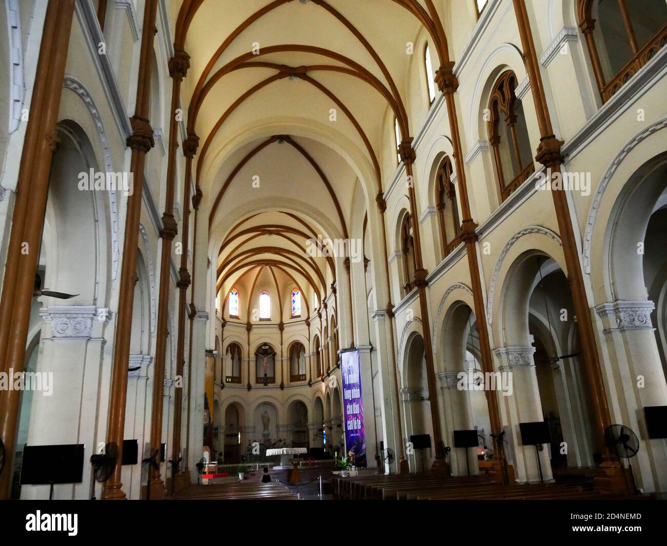 Vietnam, ho Chi Minh ville (Saïgon), Cattedrale di Notre-Dame, Nha Tho Duc Ba Foto Stock