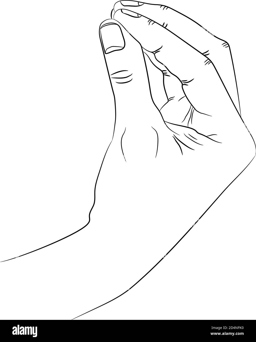 Silhouette isolata della mano che mostra il gesto italiano di wtf o che cosa volete da me. Illustrazione Vettoriale