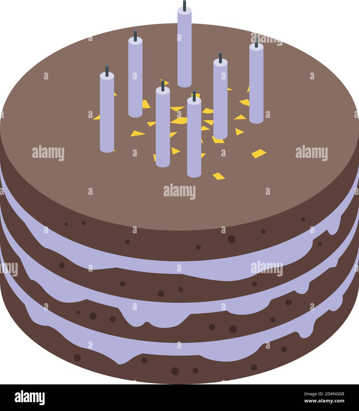 Torte fatte in casa, icona di stile isometrico Illustrazione Vettoriale