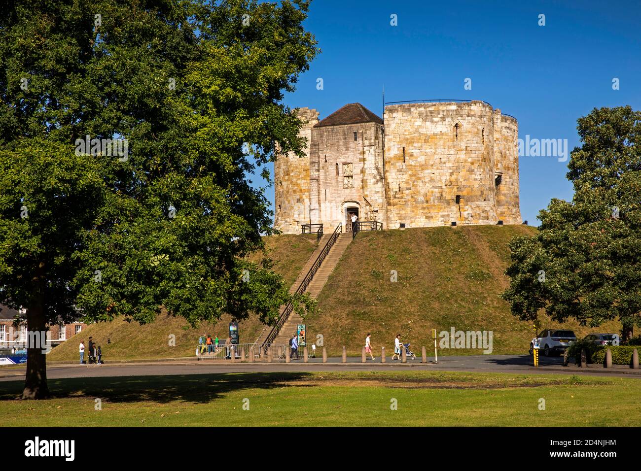 Regno Unito, Inghilterra, Yorkshire, York, Clifford’s Tower, castello di guardia, ex prigione e zecca Foto Stock
