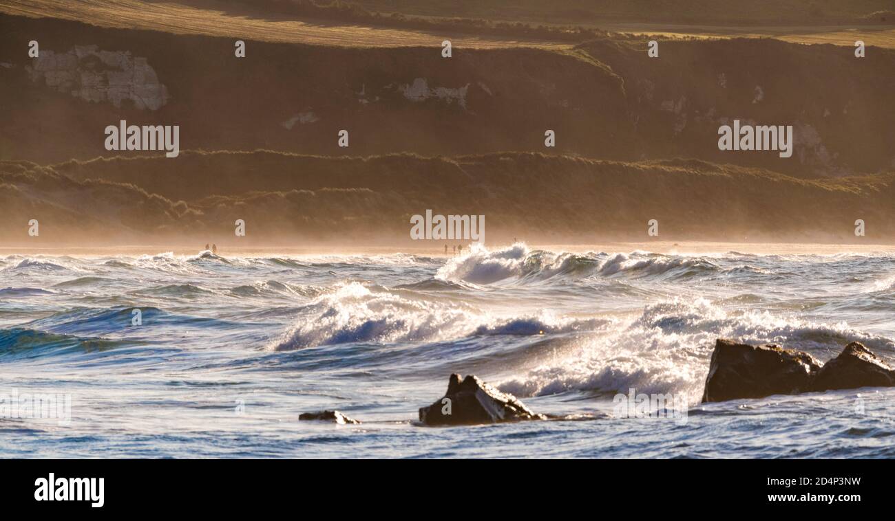 White Park Bay, Antrim Coast, Irlanda del Nord Foto Stock