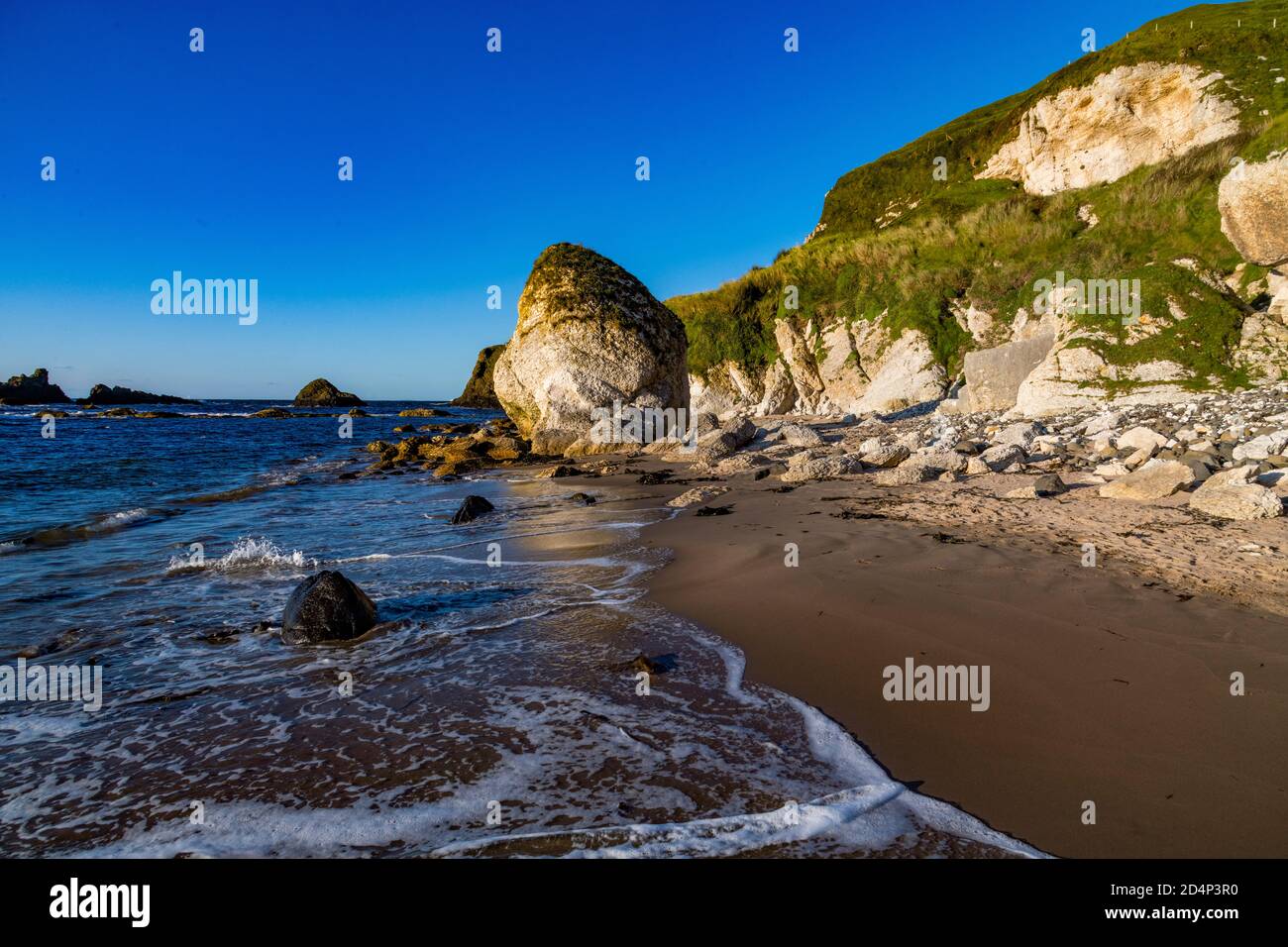 White Park Bay, Antrim Coast, Irlanda del Nord Foto Stock