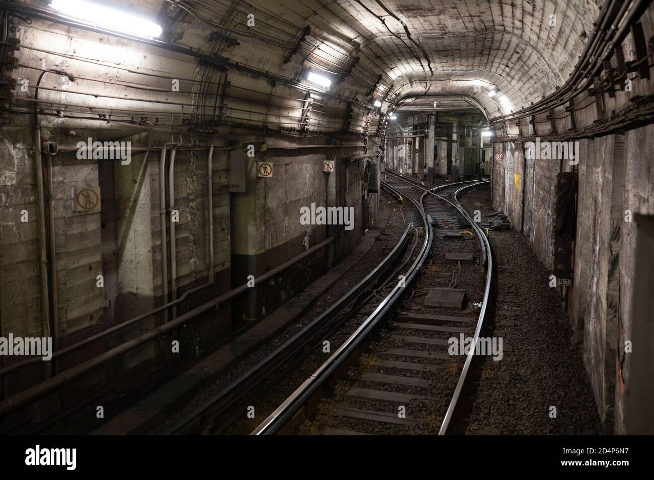 Tunnel della metropolitana Boston, Massachusetts Foto Stock