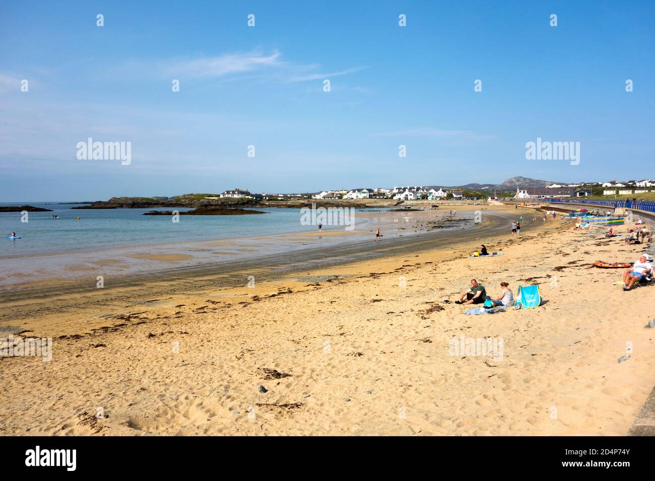 Trearddur Bay Beach sull'Isola di Anglesey Wales UK Foto Stock