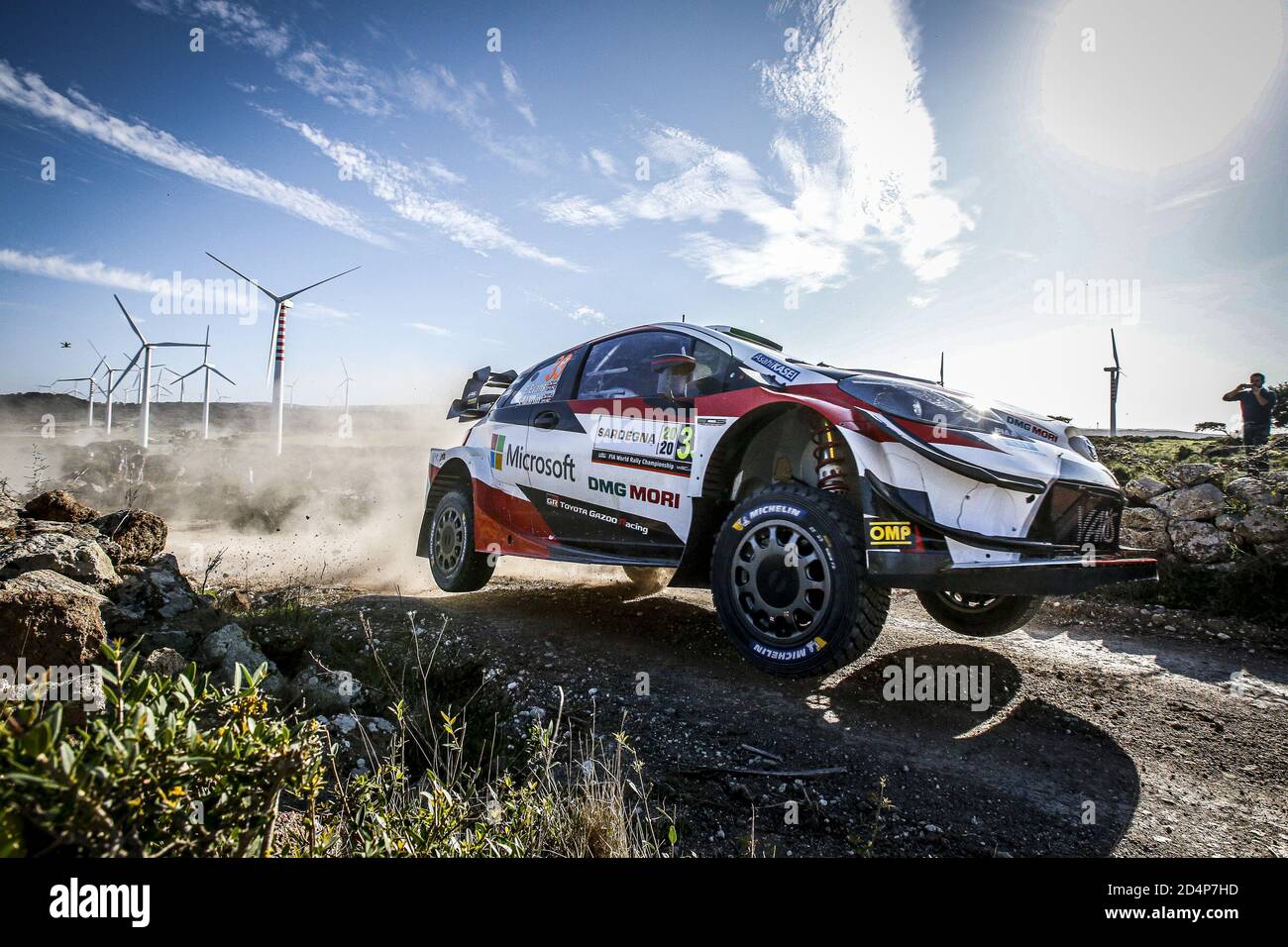 3 EVANS Elfyn (GBR), MARTIN Scott (GBR), Toyota Yaris WRC, Toyota Gazoo Racing WRT, azione in occasione del Rally Italia Sardegna 2020, 6° round del 20 Foto Stock