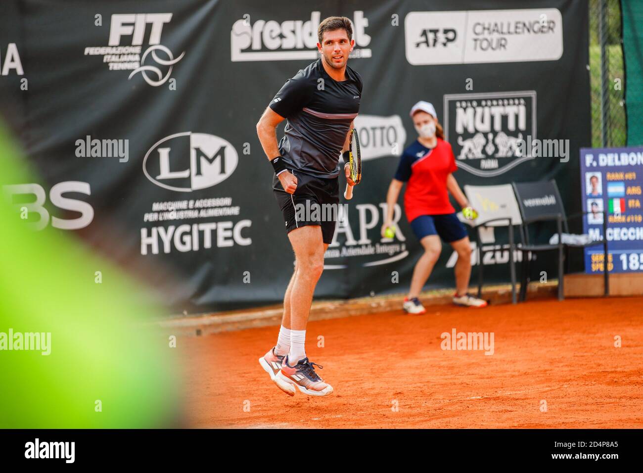 Federico Delbonis durante l'ATP Challenger 125 - internazionali Emilia Romagna, Tennis internazionali a parma, Ottobre 09 2020 Foto Stock