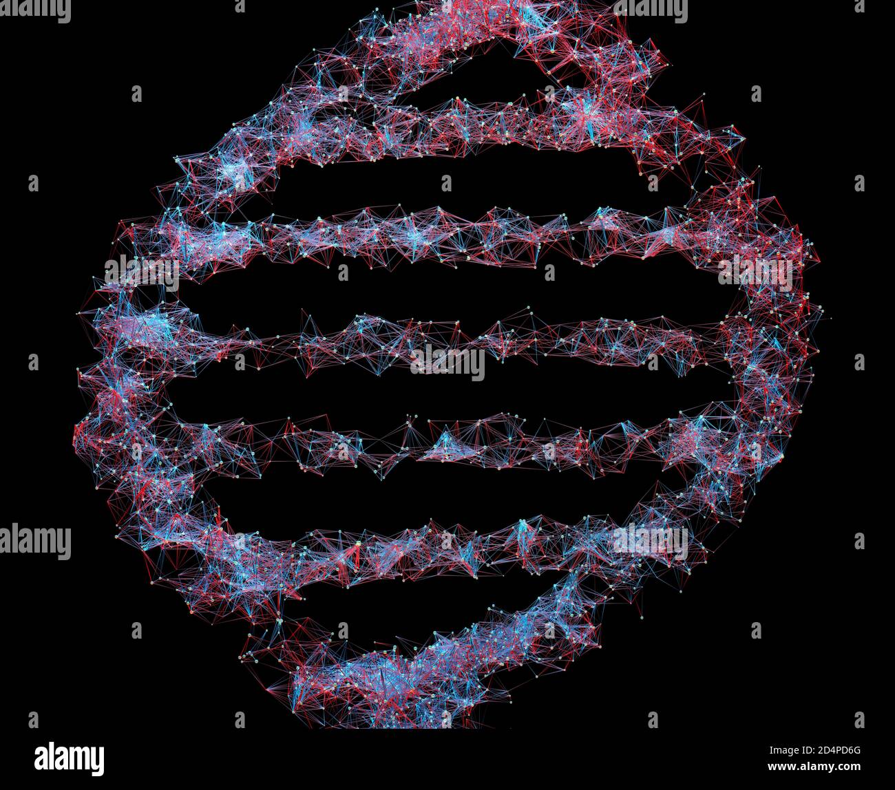 Immagine astratta dei codici genetici DNA. Immagine concettuale da utilizzare come sfondo. Illustrazione 3D. Foto Stock