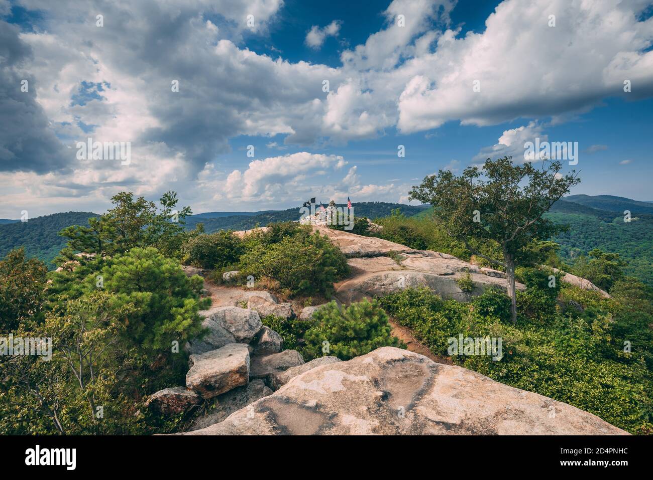 Vista da Populopen Torne, vicino a Fort Montgomery, nella Hudson Valley, New York Foto Stock