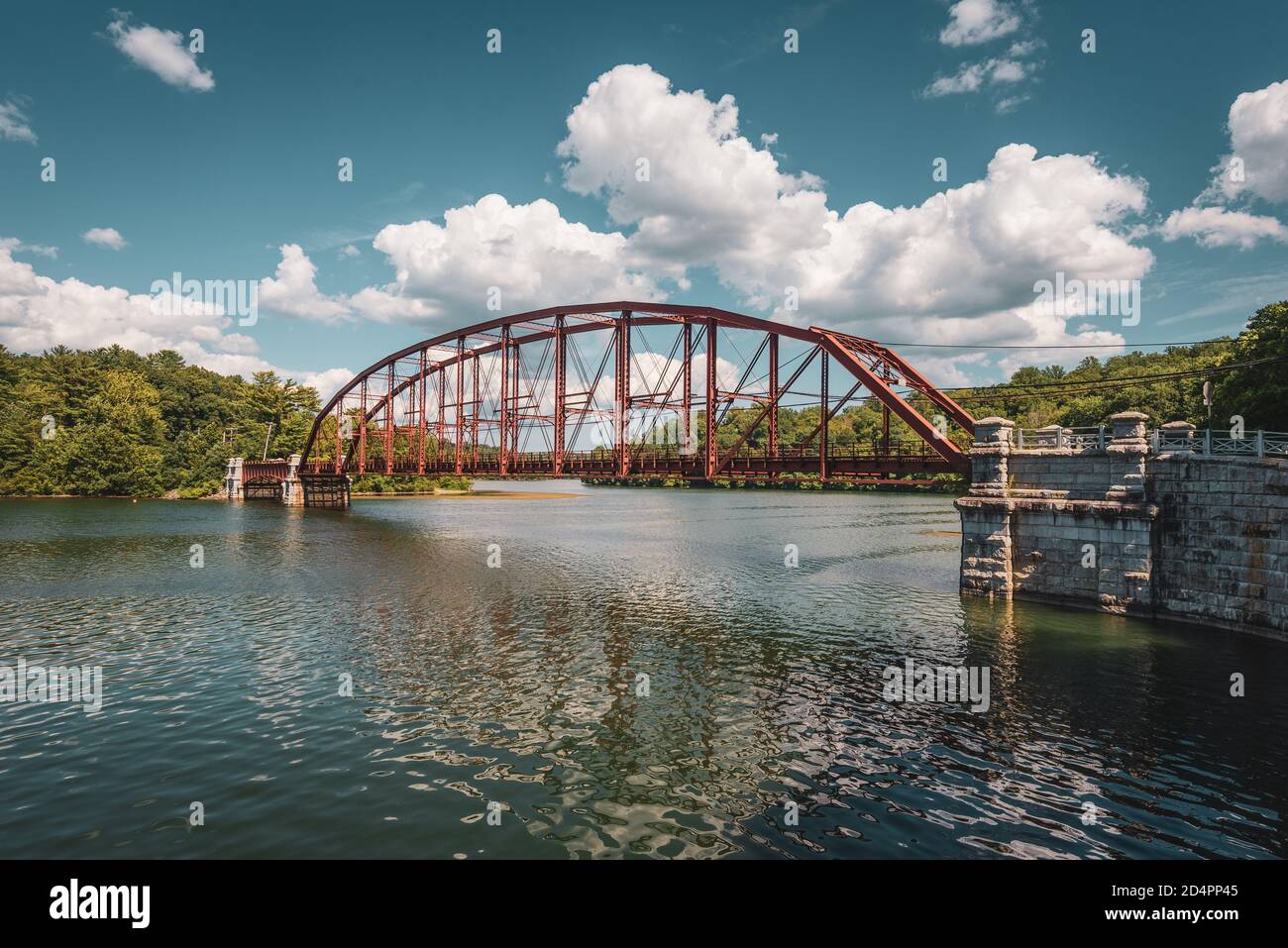 Gate House Bridge, oltre il lago artificiale di New Croton nella contea di Westchester, New York Foto Stock