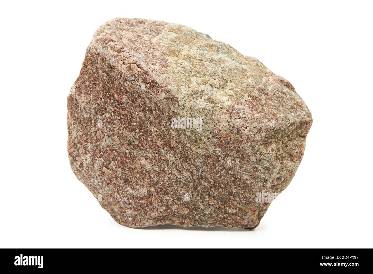 Grande roccia isolata di pietra su uno sfondo bianco. Foto Stock